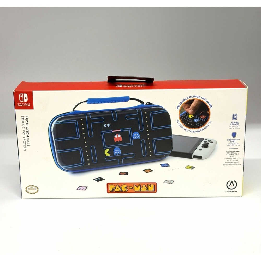 PowerA Pac-Man Retro Arcade Nintendo Switch OLED Lite Case New Licensed *READ*